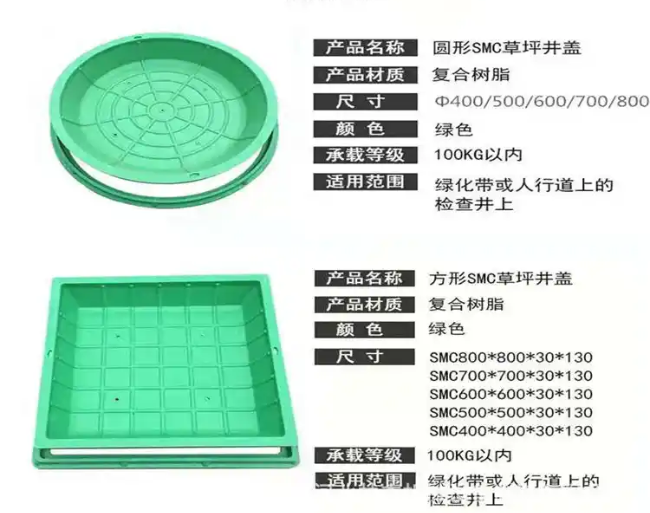 公坡镇树脂复合种植井盖展示